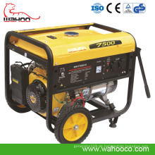 CER ISO Heißer Verkauf 100% Kupfer Draht 6kw Portable Power Industrie Benzin Generator (WH7500 H)